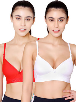 Bodycare - Seamless Wire Free Padded Sports Bra-Pack Of 2 - Multi-Color