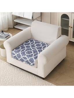 House of Quirk - Quilted Printed Anti Slip Octa Grey Sofa Mat