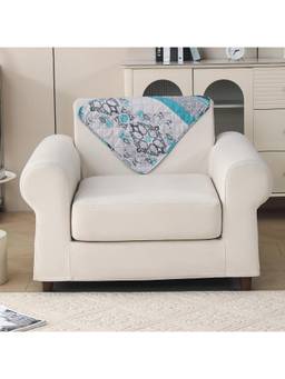 House of Quirk - Quilted Anti Slip Backrest Boho Green Sofa Mat (1 Seater)
