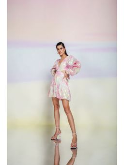 JULY ISSUE - Multi-color Haze Short Dress