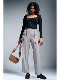 FREAKINS - Urban Grey Drawstring Korean Pant