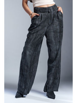 FREAKINS - Ashwood Grey Sheer Double Button Korean Pant
