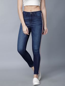 TOKYO TALKIES - Women Blue Super Skinny Fit Mid-Rise Clean Look Stretchable Jeans
