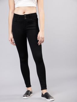 TOKYO TALKIES - Women Black Skinny Fit Mid-Rise Clean Look Jeans