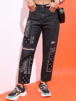 TOKYO TALKIES - Women Wide Leg Stretchable Jeans