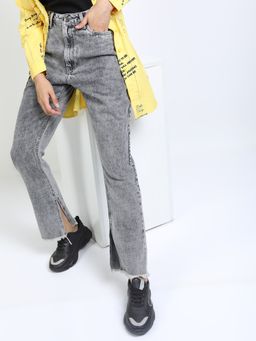 TOKYO TALKIES - Women Straight Heavy Fade Jeans