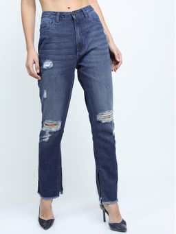 TOKYO TALKIES - Women Straight Fit Light Fade Stretchable Jeans