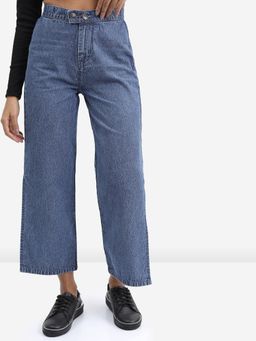 TOKYO TALKIES - Women Straight Fit Heavy Fade Stretchable Jeans