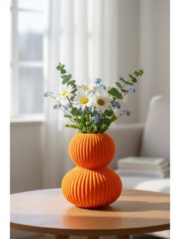 ELARE - Mini Double-Bulb Ribbed Vase