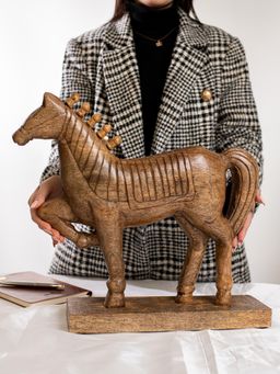 Gibox - Wooden Horse Table Accent
