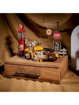 Gibox - Heritage Rustic Motorcycle Gas Station Home Styling Accent Storage Box
