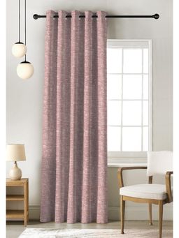CASABLEU - Liva Digital Printed Dark Pink Blackout Door Curtain