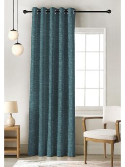 CASABLEU - Liva Digital Printed Teal Blackout Door Curtain