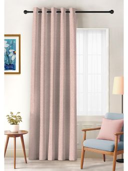 CASABLEU - Twillbone Digital Printed Baby Pink Blackout Door Curtain