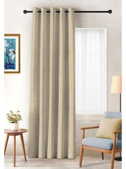 CASABLEU - Twillbone Digital Printed L Brown Blackout Door Curtain