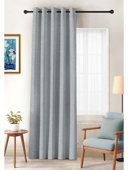 CASABLEU - Twillbone Digital Printed L Grey Blackout Door Curtain