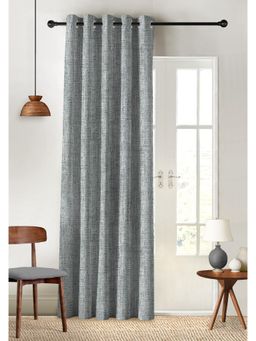 CASABLEU - Textura Digital Printed Grey Blackout Door Curtain