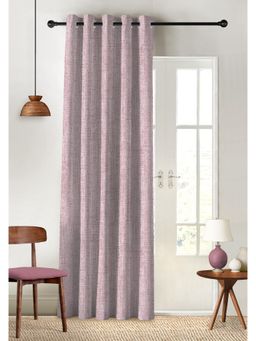 CASABLEU - Textura Digital Printed Pink Blackout Door Curtain