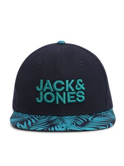 Jack & Jones - Navy Blue Tropical Print Cotton Cap