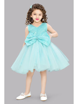 Pink Chick - Aqua Sequins Party Dress