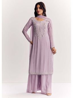 KALKI FASHION - Women Lavender Embellished Kurta with Palazzo & Dupatta