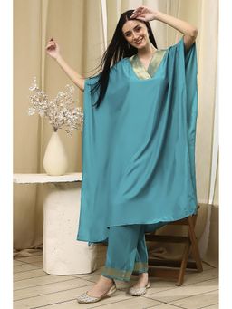 Biba - Women Teal Solid Co-ord Set