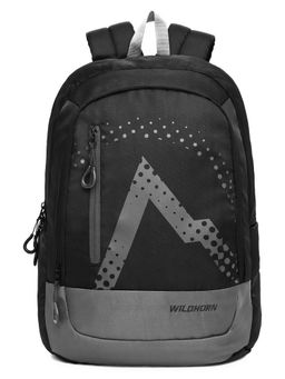 WILDHORN - Black 34L Unisex Polyester Laptop Backpack
