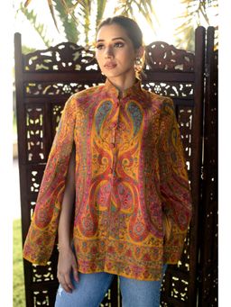 NEIZA - Mustard Paisley Design Cape