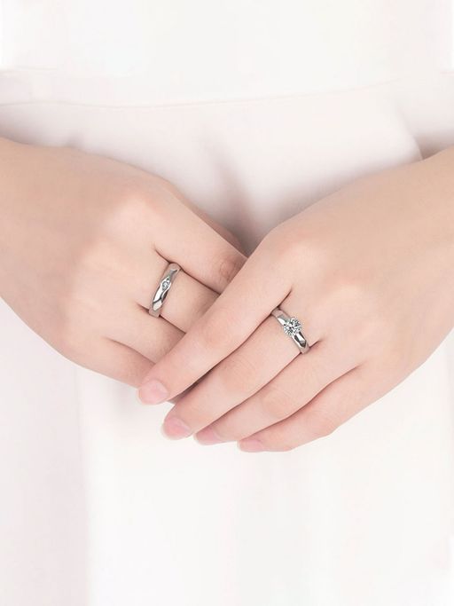 Yellow Chimes Silver Tone Elegant Classic Engagement Rings