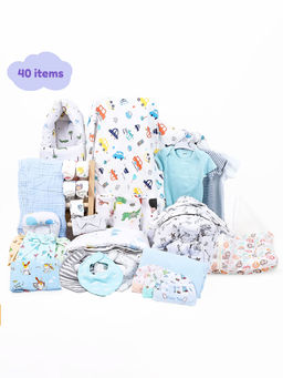 Moms Home - New Born Baby Essentials Gift Combo Box (Set of 40)