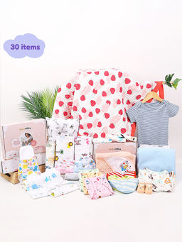 Moms Home - New Born Baby Essentials Gift Combo Box (Set of 30)