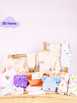 Moms Home - New Born Baby Essentials Gift Combo (Set of 30)