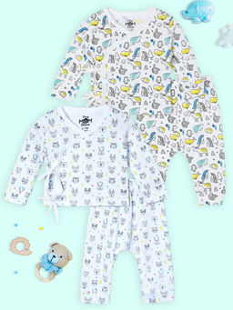 The Mom Store - Sleep Munchkins & Animal Party Top & Pyjama (Pack of 2)