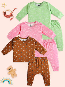 The Mom Store - Vroom Vroom, Fairyland, Beary Best Top & Pyjama (Pack of 3)
