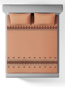 SANSAAR A D'DECOR BRAND LIVE CONSCIOUSLY - Set Eb 310-Evaris-Brown Sugar Bedsheet King