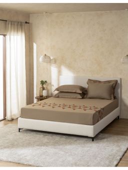SANSAAR A D'DECOR BRAND LIVE CONSCIOUSLY - Set Eb 304-Fairmont-Mocha Bedsheet King