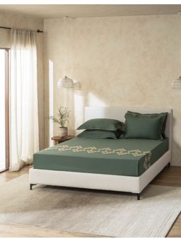 SANSAAR A D'DECOR BRAND LIVE CONSCIOUSLY - Set Eb 315-Lenora-Dark Ivy Bedsheet King