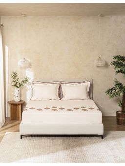 SANSAAR A D'DECOR BRAND LIVE CONSCIOUSLY - Set Eb 309-Vera-Coconut Cream Bedsheet King