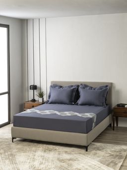 SANSAAR A D'DECOR BRAND LIVE CONSCIOUSLY - Set Er 111-Everly-Vintage Indigo Bedsheet King