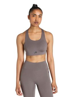 adidas - Optime Primelift High Support Brown Sports Bra