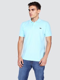 Lee - Men Solid Blue Regular Fit Polo T-Shirt
