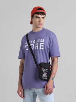 Jack & Jones - Purple Drop Shoulder Boxy Fit Non Stretch T-Shirt