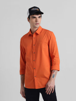Jack & Jones - Orange Slim Fit Non Stretch Shirt
