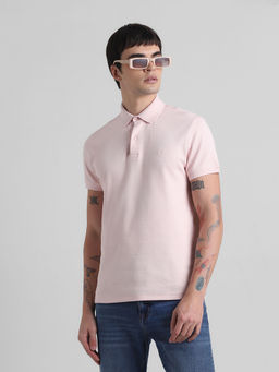 Jack & Jones - Pink Slim Fit Polo T-Shirt