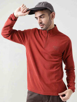 WILDCRAFT - Waffle Knitted Henley Zipper T-shirt