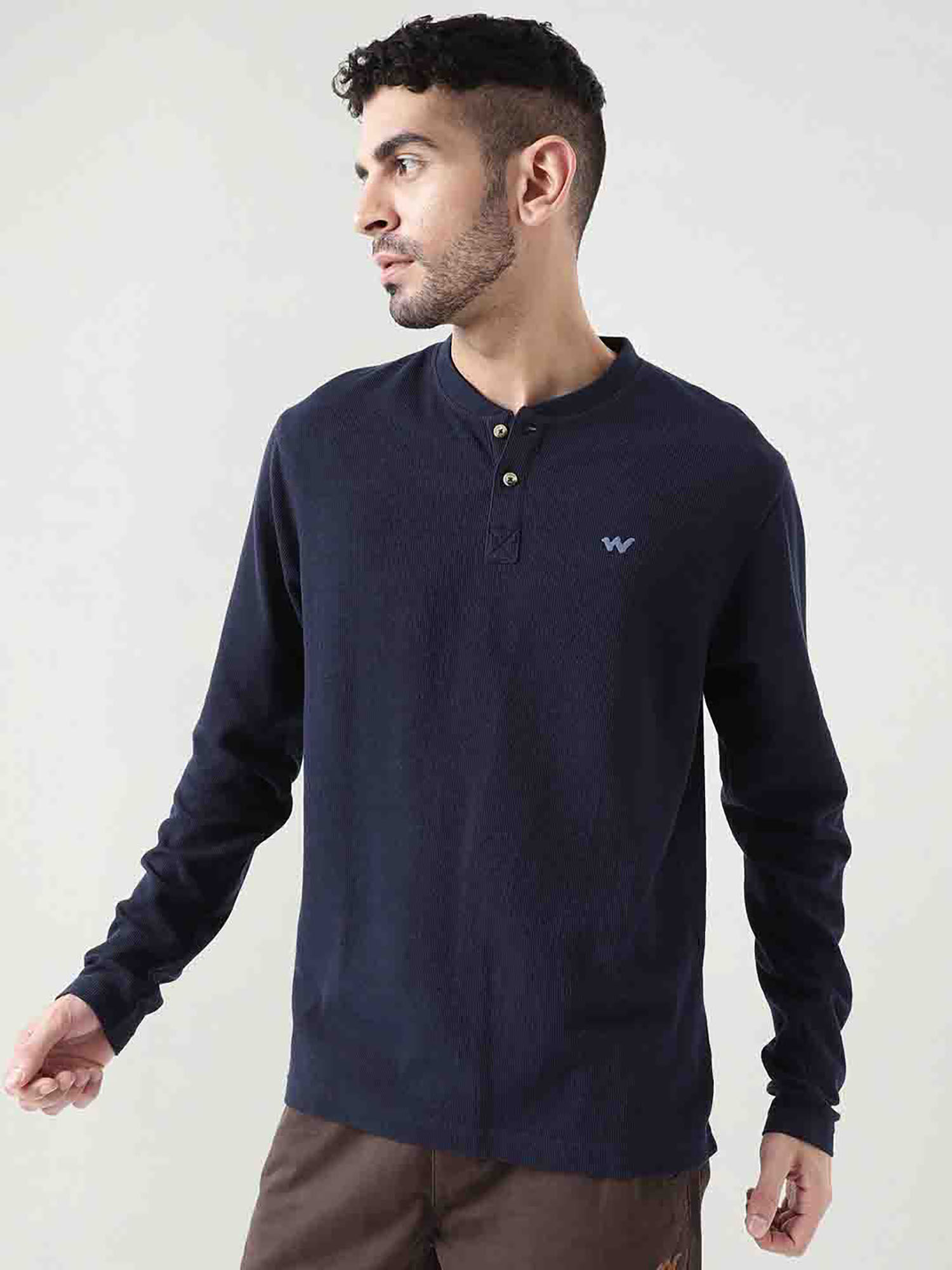 Buy Wildcraft Men's Micropant Knitted Waffle Henley T-Shirt Online