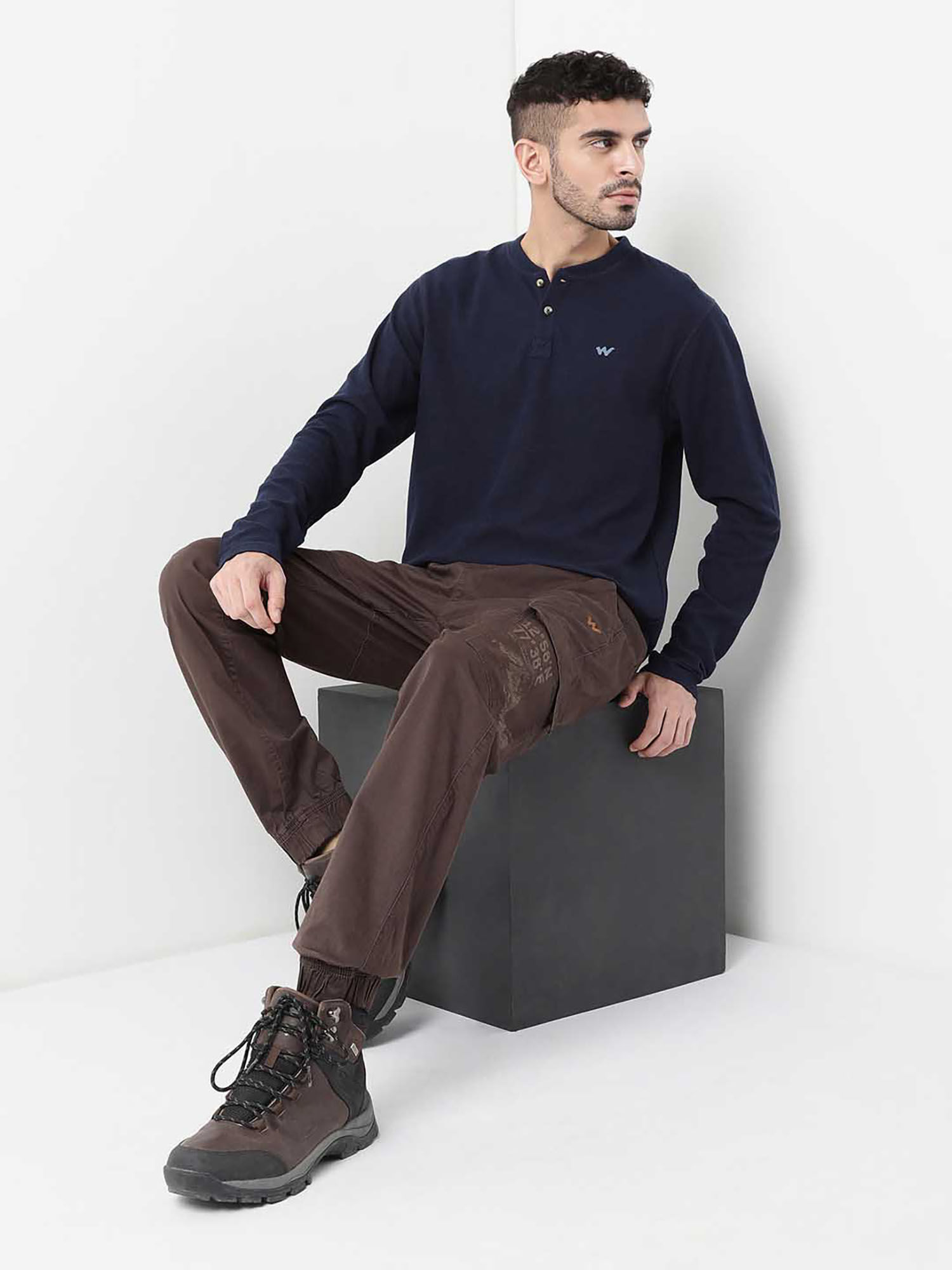 Buy Wildcraft Men's Micropant Knitted Waffle Henley T-Shirt Online