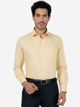 Greenfibre - Yellow Formal Cotton Blend Dress Shirt