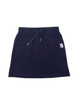 TINY GIRL - Regular Fit Basic Knitted Navy Skirt with Pockets