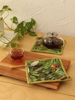 House This - Pot Holder Sunderbans Green